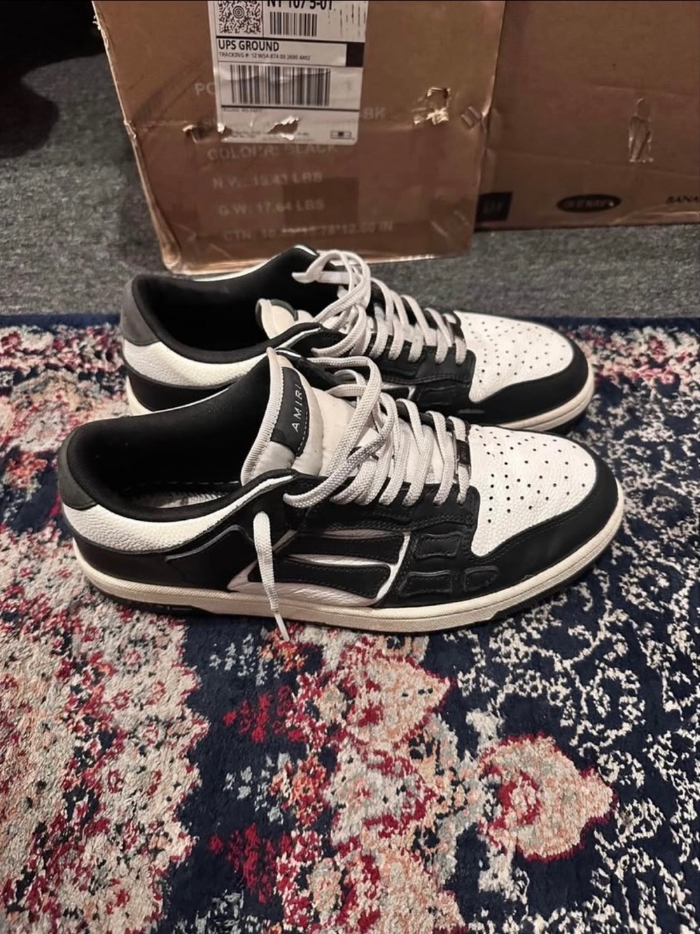 Amiri Skel-Top Low Leather Sneakers (used) (men) (no box)
